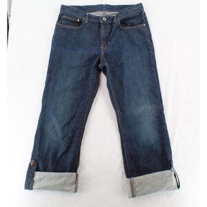 Polo Ralph Lauren Cuffed Jeans Woman’s Size 12 Blue Denim Straight Leg Classic